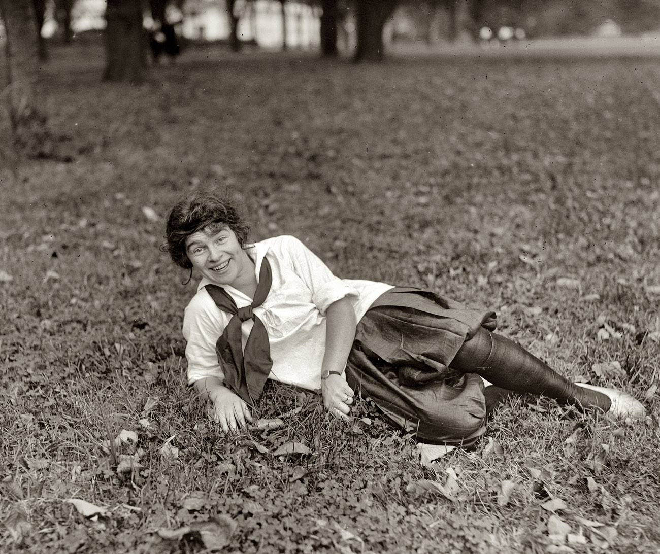Washington, D.C. October 10, 1919. "Girls' baseball." View full size. National Photo Company Collection glass negative.