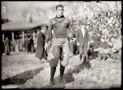 1911. Washington, D.C. "Football. Georgetown University Game." Harris & Ewing Collection glass negative, Library of Congress. View full size.