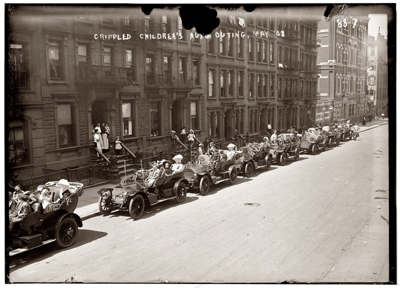 Crippled Children's Auto Outing: 1908