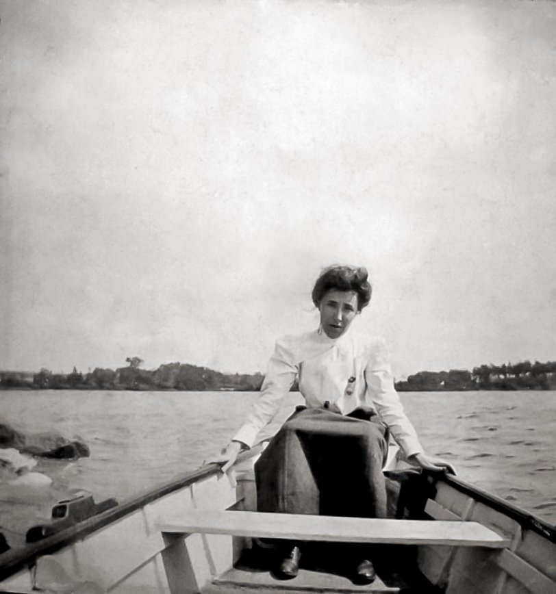 Another of my great Aunt, likely on Lake Michigan or nearby. Circa 1900.
