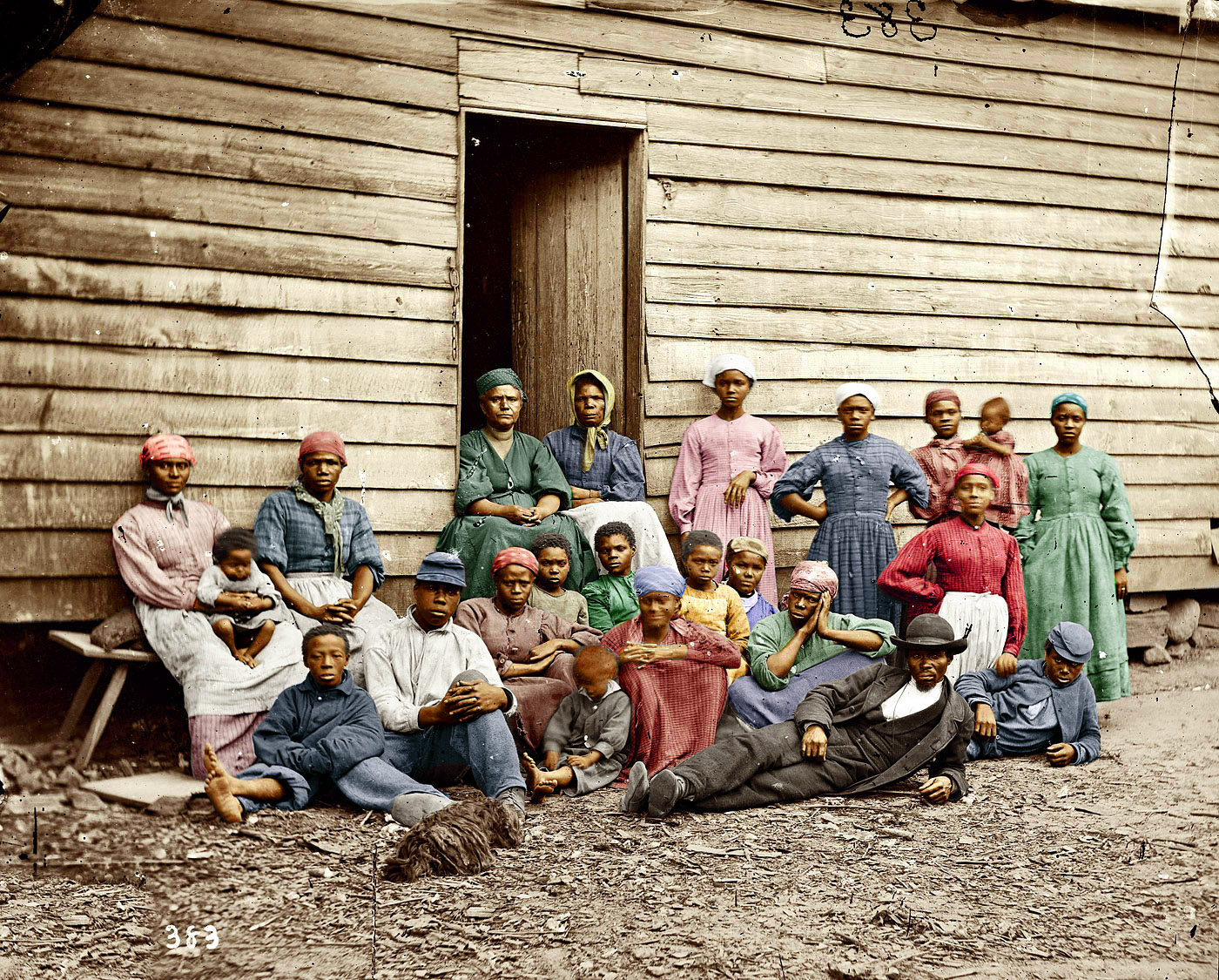 Colorized version of  Contrabands: 1862. View full size.