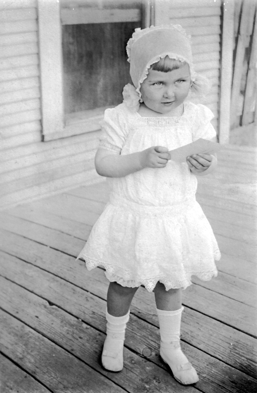 I know very little about this adorable tot, but I'm pretty sure she was a sister of one of my great-grandparents.  The picture was taken in Texas, c1910.