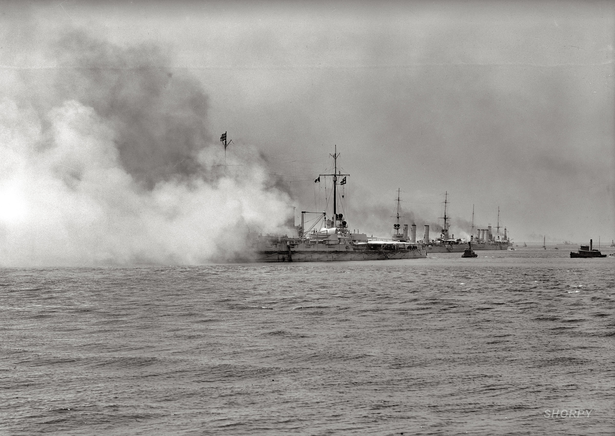 June 3, 1912. " Hampton Roads, Virginia. German squadron visit to U.S." Details of the port call here. Harris & Ewing Collection glass negative. View full size.
