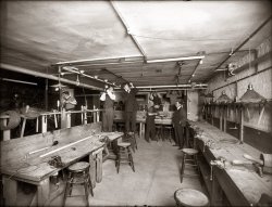 Electricity Class at St. George's Evening Trade School, New York, circa 1910. View full size. George Grantham Bain Collection.