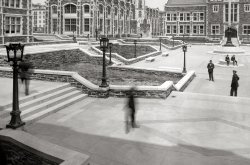 New York circa 1908. "Campus, College of City of N.Y. Academic building, Mechanical Arts building, Chemistry building." I have a recurring dream that looks a lot like this. G.G. Bain Collection glass negative. View full size.