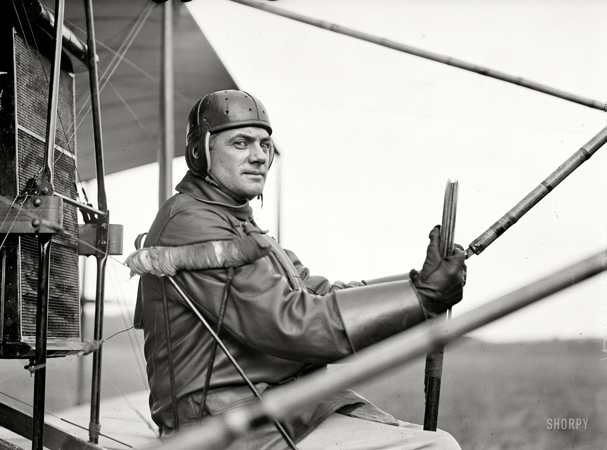 College Park, Maryland, 1912. "Aviation, Army. College Park aviation field, 2nd season. Capt. F.B. Hennessy, Curtiss plane." Harris & Ewing. View full size.
