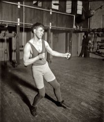 Battling ("Bat") Nelson in New York in 1911. Our second look at the scrappy lightweight boxing champ. G.G. Bain Collection glass negative. View full size.
Daddy Did Him WellFather's Estate
He Took A Dummy As a Partner
(The Gallery, G.G. Bain, NYC, Sports)