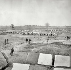 Virginia circa 1864. "Chapin's Bluff. Fort Burnham, formerly Confederate Fort Harrison, near James River." Wet plate glass negative. View full size.
