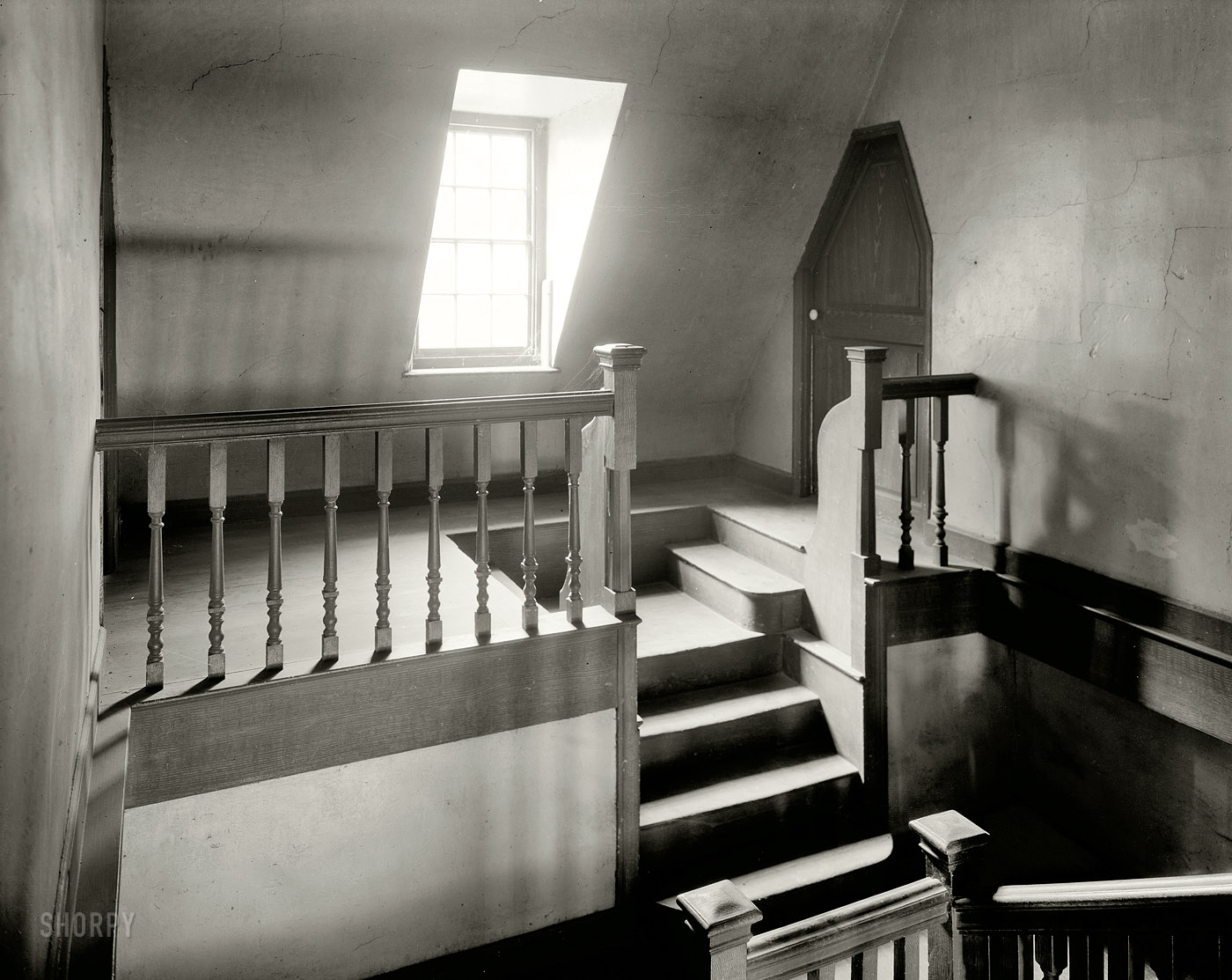 Queen Anne County, Maryland. circa 1936. "Wye Plantation." Watch your step, and your head. Acetate negative by Frances Benjamin Johnston. View full size.