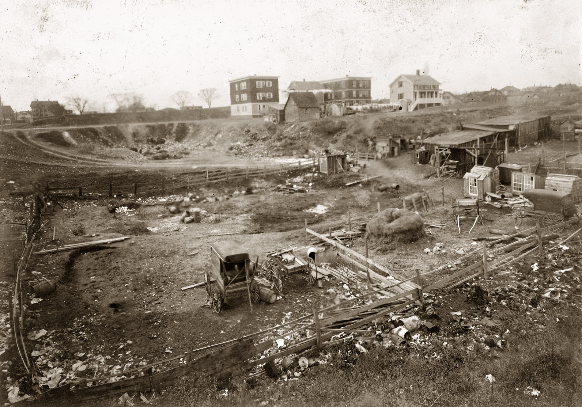 November 1912. "For Child Welfare Exhibit 1912-13. Whitman Street dump, Pawtucket, Rhode Island." Photograph by Lewis Wickes Hine. View full size.