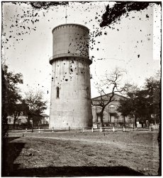 1865. "Savannah, Georgia. The reservoir." View full size. Right half of a wet-collodion glass-plate stereograph made by Samuel A. Cooley.