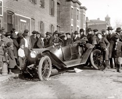 Wreck of District of Columbia fire chief's car. January 5, 1921. View larger. National Photo Company.