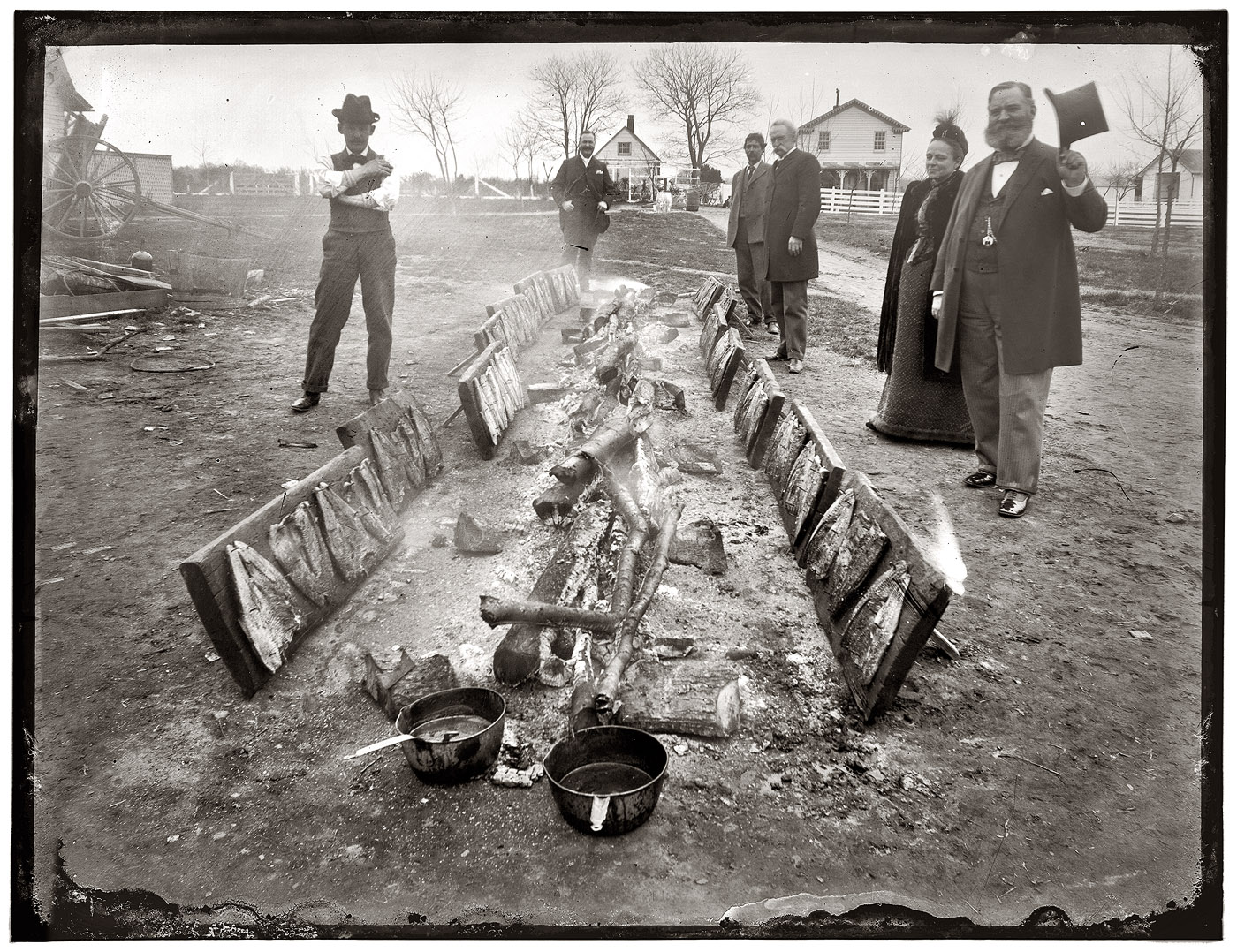 Barbecue at Marshall Hall, Maryland, in 1893. View full size. Photograph by William Cruikshank. Marshall Hall, an estate on the Potomac opposite Mount Vernon, had a boat landing and was popular with day-trippers from Washington.