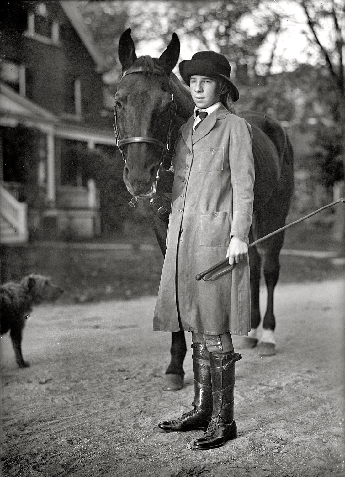 Washington, D.C., 1913. "Louisto Wood," it says here. AKA Louisita Wood, daughter of Major General Leonard Wood, Army chief of staff. Harris & Ewing glass negative. View full size.