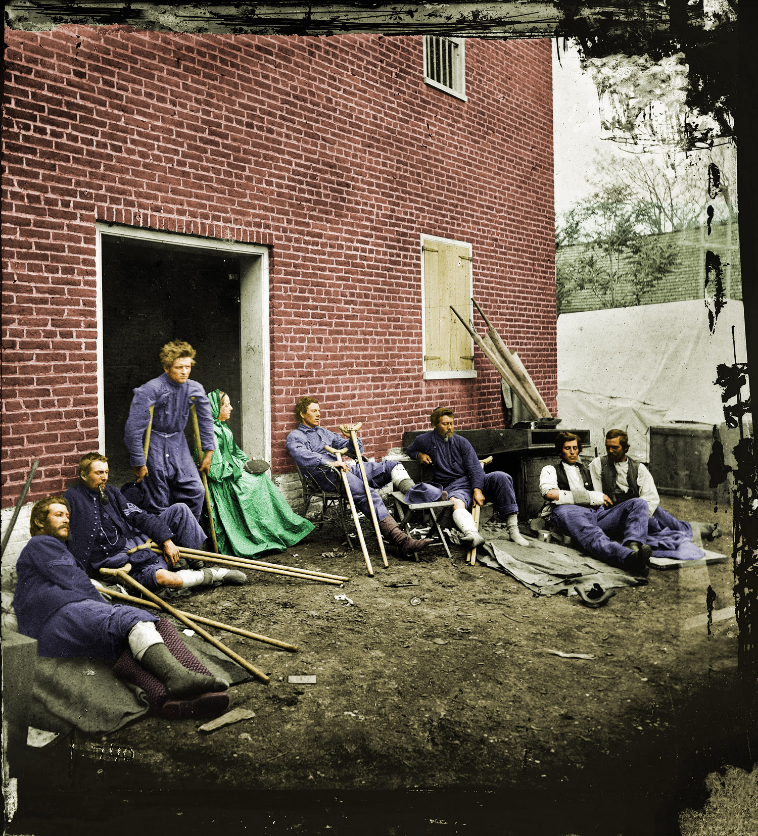 This is a colorized version of The Wounded: 1864. View full size