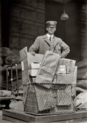 Washington, 1914. "Post Office Department, parcel post." Don't forget to include your Postal Zone. Harris & Ewing Collection glass negative. View full size.