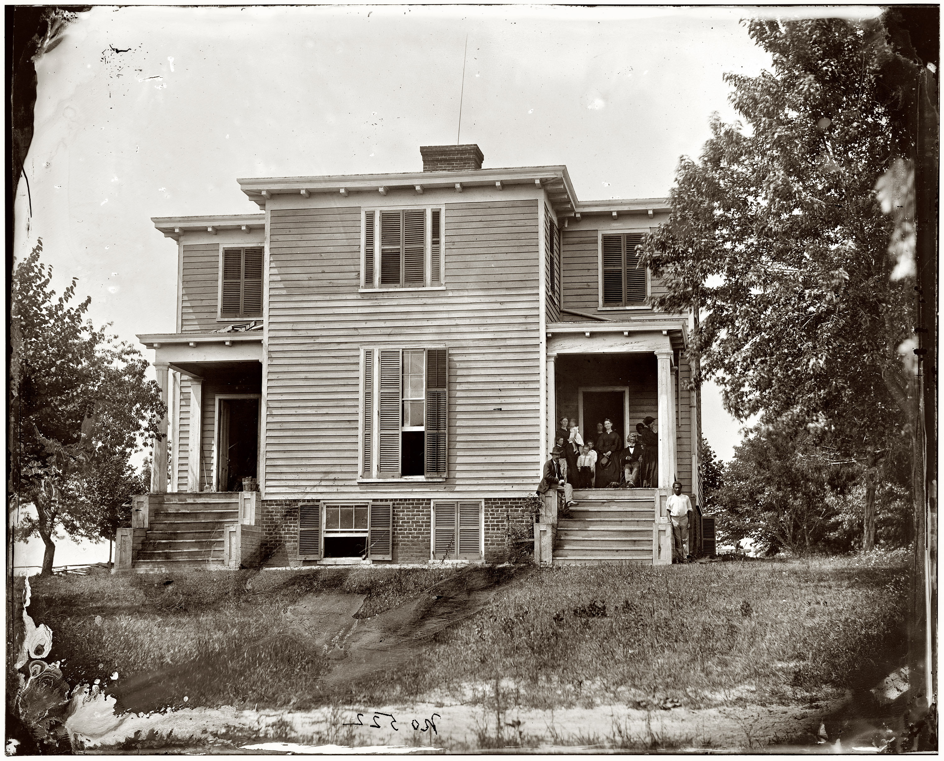 May 1865. The Bryant house near Petersburg, Virginia. View full size. Wet collodion glass-plate negative by Timothy H. O'Sullivan.