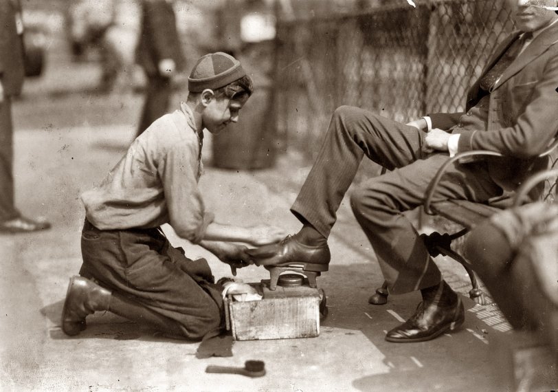 Photo of: Tony the Bootblack: 1924 -- July 25, 1924. 