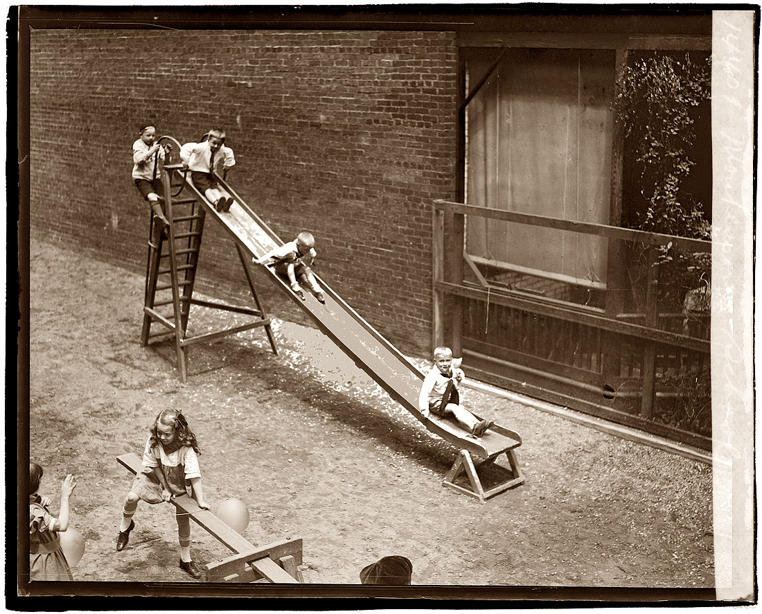 Washington, D.C., 1921. "Montessori School." View full size. 4x5 glass negative, National Photo Company.