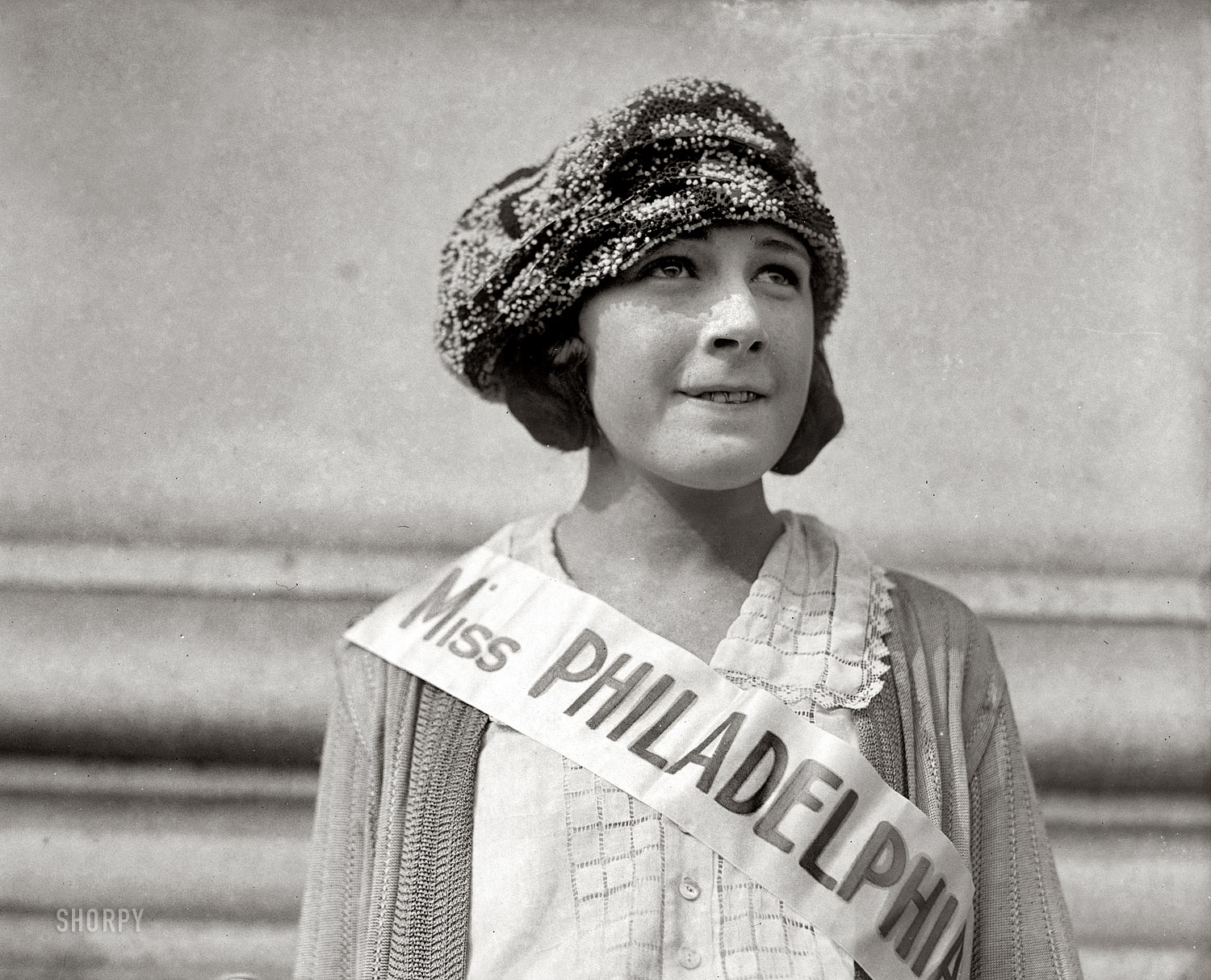 &nbsp; &nbsp; &nbsp; &nbsp; UPDATE: This is the lovely Miss Nellie Orr!
Washington, D.C., circa 1921. "Nellie [Illegible], Miss Philadelphia." Perhaps someone out there can put a last name to this winsome face. View full size.