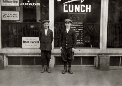 June 29, 1916. Chicopee Falls, Massachusetts. "Two 15-year-old boys working for Westinghouse Electric Company, going home at 5 p.m." View full size.
