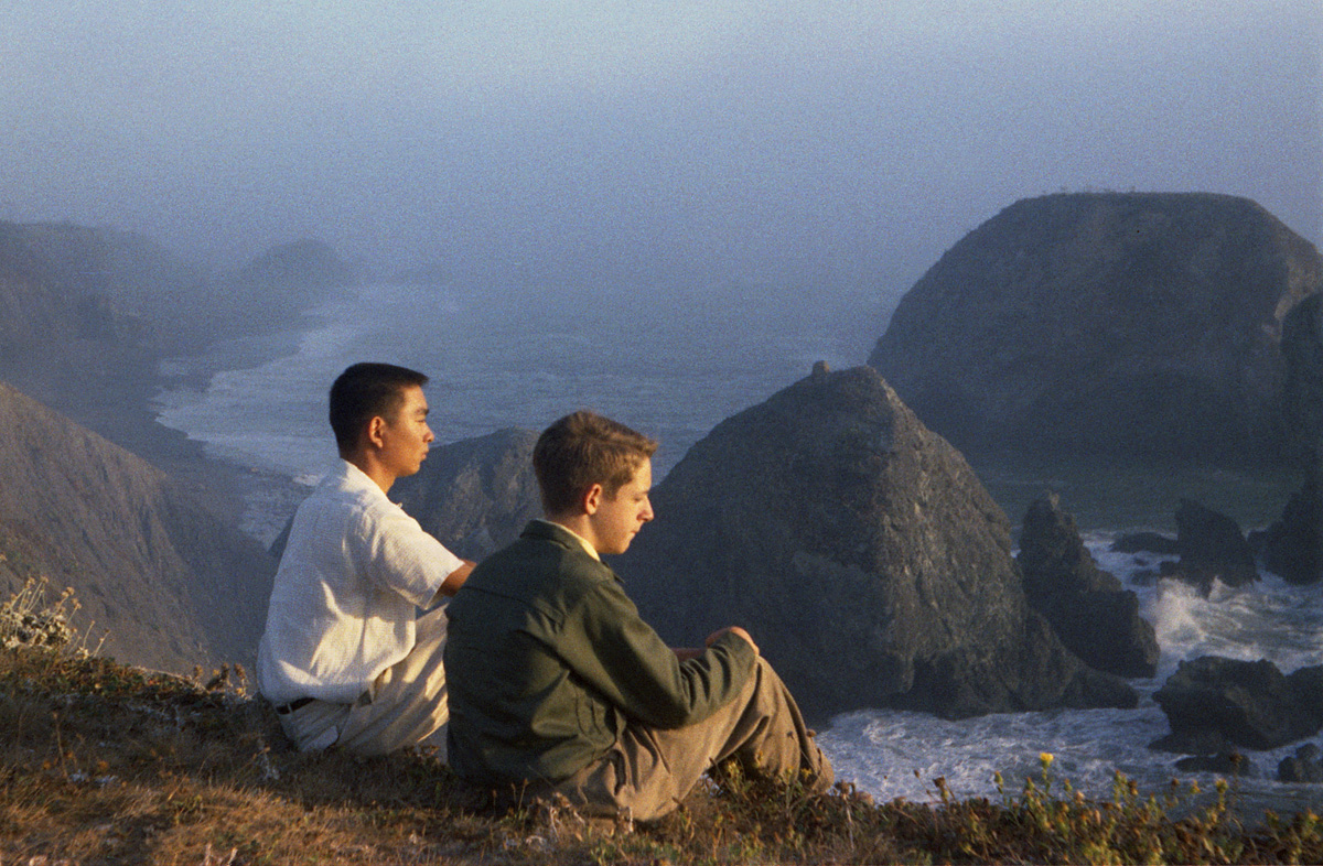 One of my favorite places, the Sonoma Coast south of the mouth of the Russian River, captured by my brother during the golden hour on 35mm Kodacolor. His college friend Bob and me, gazing toward the setting sun. View full size.