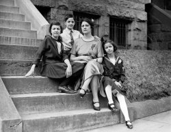 Madam Varela and children pose in 1922. From the National Photo Company collection. The family was likely part of the diplomatic community in Washington. View full size.