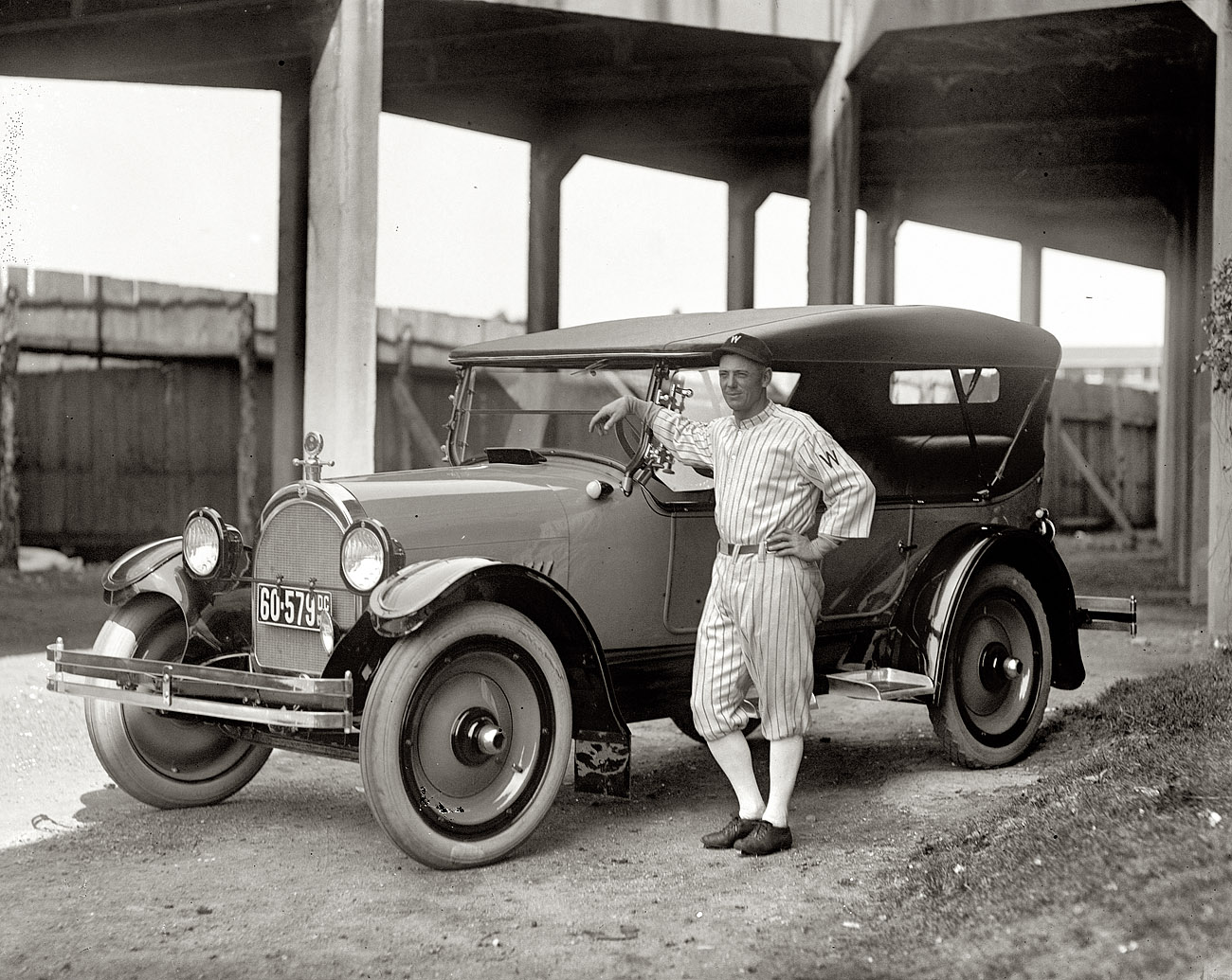 1922. "Milan and Oldsmobile." Washington Nationals manager Clyde Milan. National Photo Company Collection glass negative. View full size.