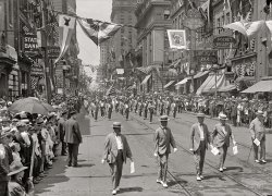 "Elks parade in Baltimore, 1916." The message on those paddle fans: "Bromo-Seltzer." Harris & Ewing Collection glass negative. View full size.