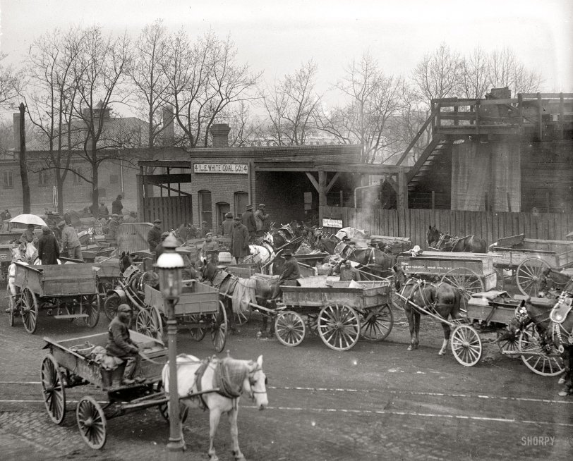 December 7, 1922. The L.E. White Coal Co. yards at South Capitol and I streets in Washington. National Photo Company Collection glass negative. View full size.
