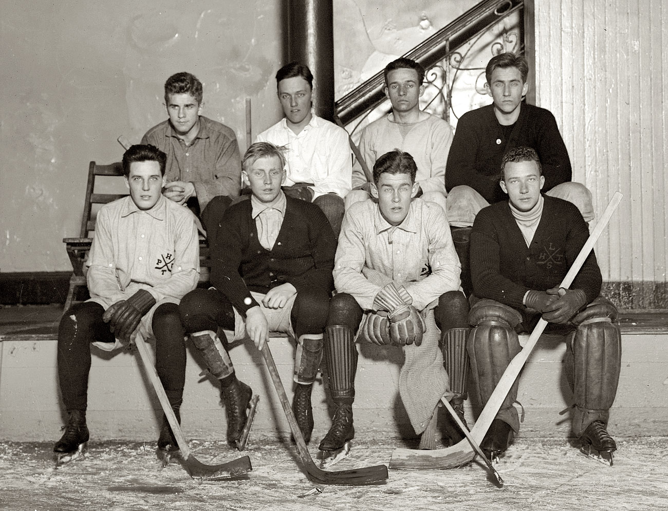 The Princeton hockey team circa 1910. View full size. G.G. Bain Collection.