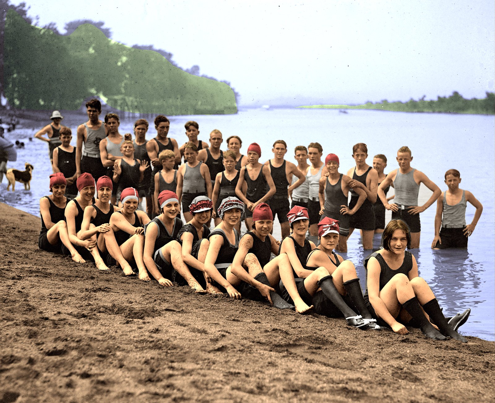 Colorized version of  Boys and Girls: 1923. View full size.
