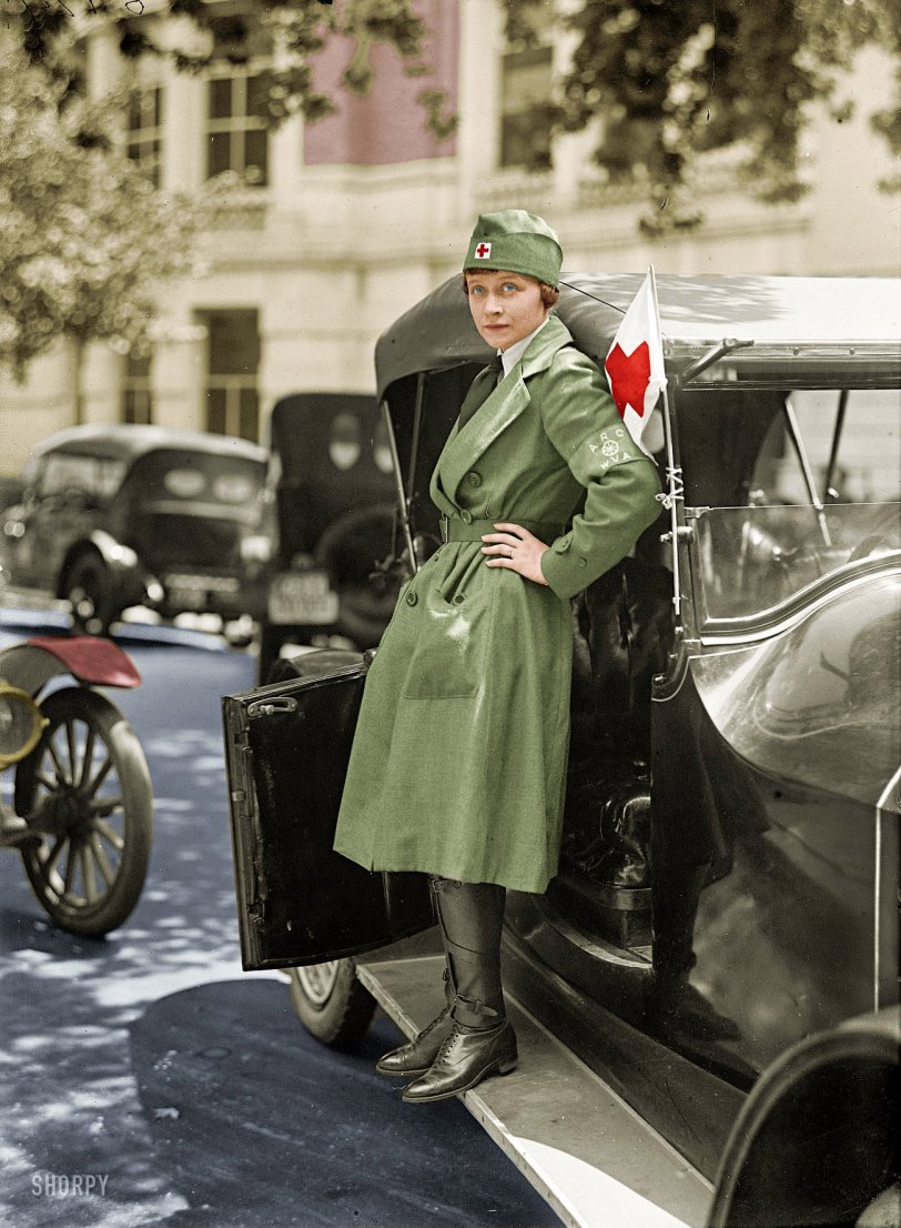 Colorized version of  Help on Wheels: 1917. View full size.
