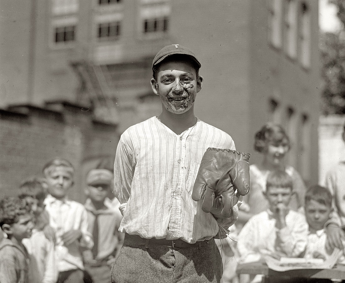 August 2, 1923. Washington, D.C. "Max Schwartz, winner of pie eating contest, Jefferson school." View full size. National Photo Company glass negative.