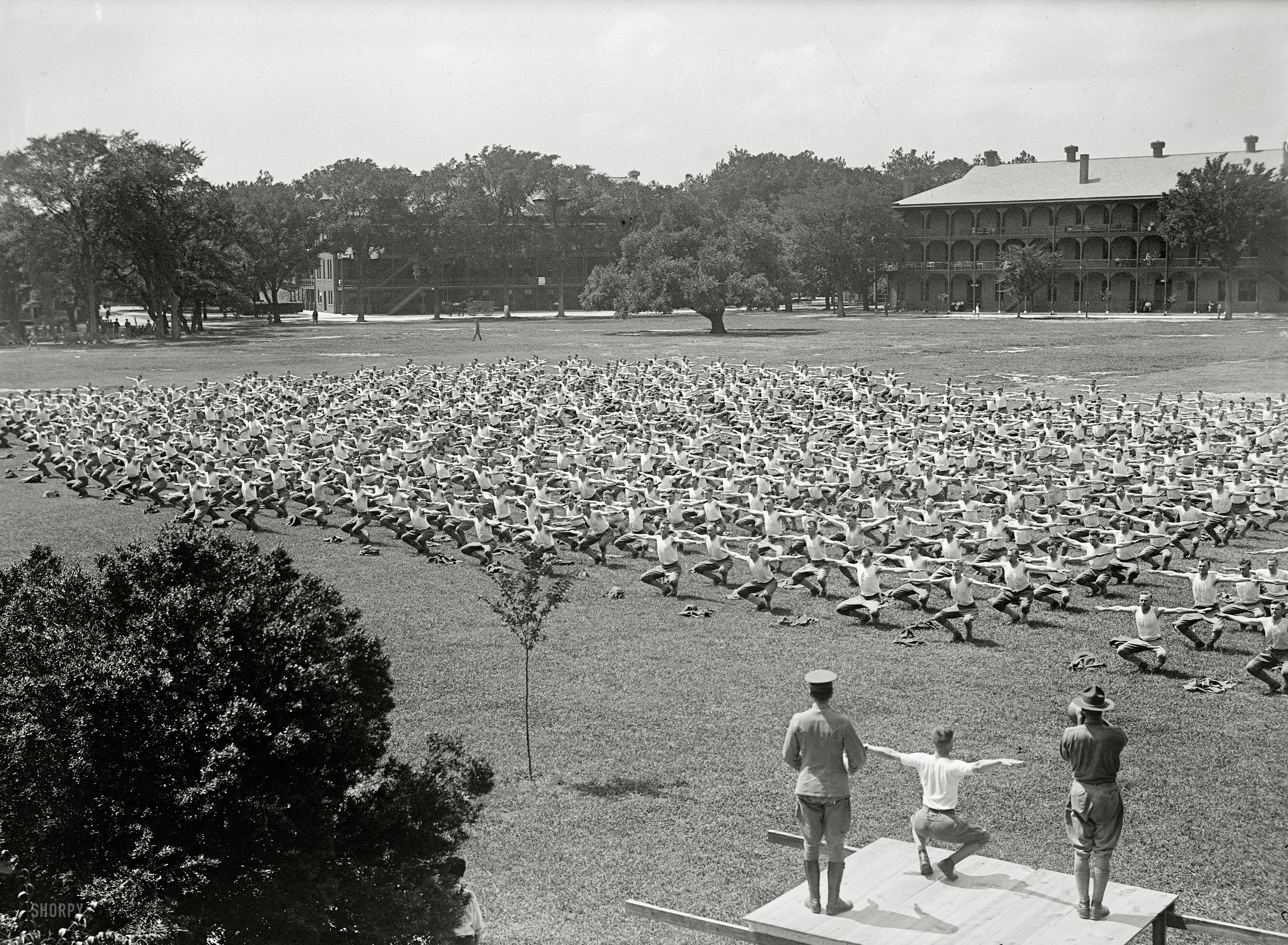1917 or 1918. "Military training." Harris & Ewing glass negative. View full size.