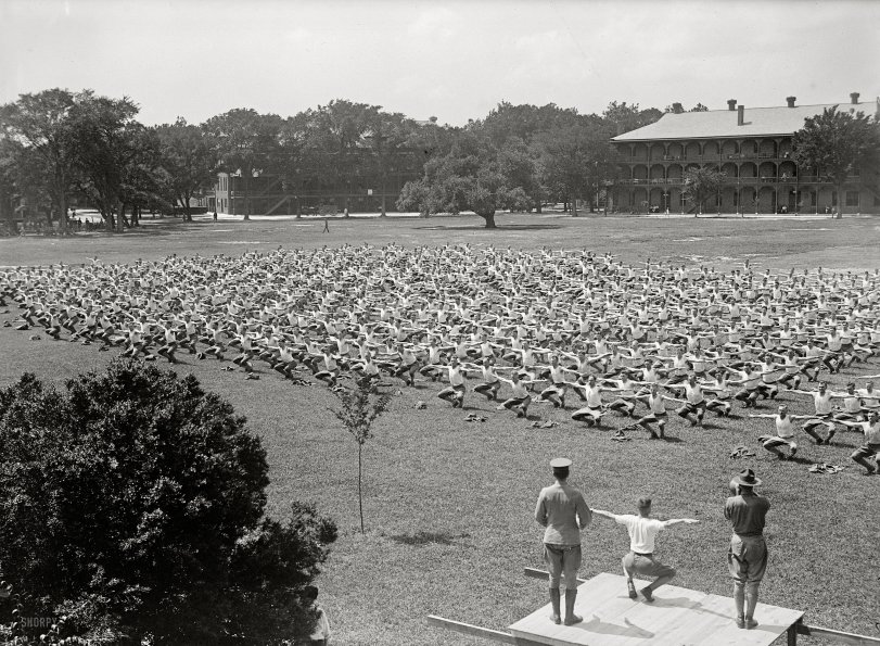 1917 or 1918. "Military training." Harris &amp; Ewing glass negative. View full size.
