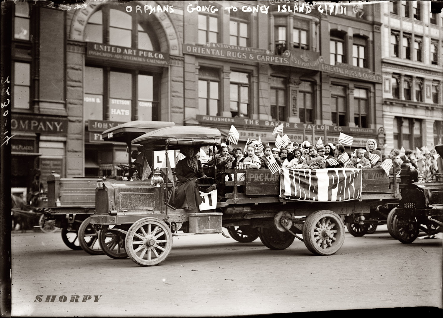 Orphans going to Coney Island (Luna Park). June 7, 1911. View full size. George Grantham Bain Collection.