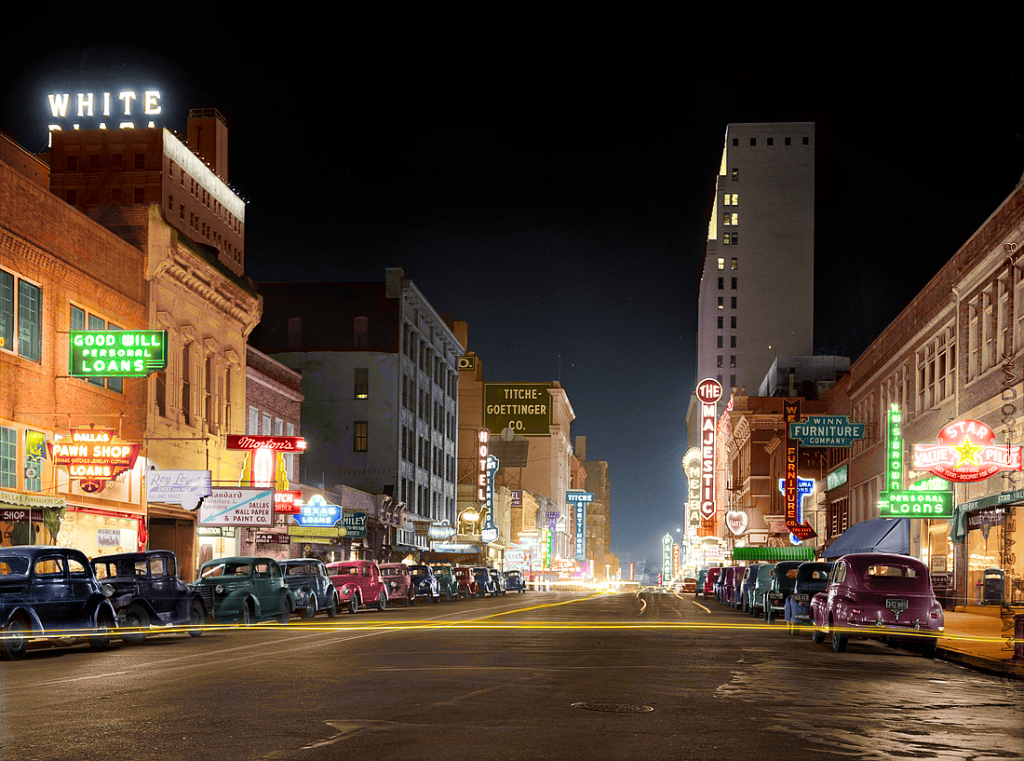 My colorized version of Dallas Noir: 1942. View full size.