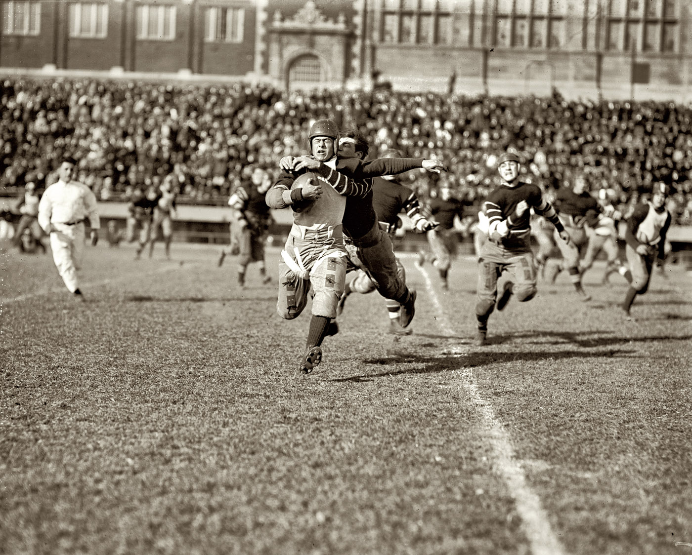 November 3, 1923. High school football in Washington, D.C.: Eastern vs. Central. View full size. National Photo Company Collection glass negative.
