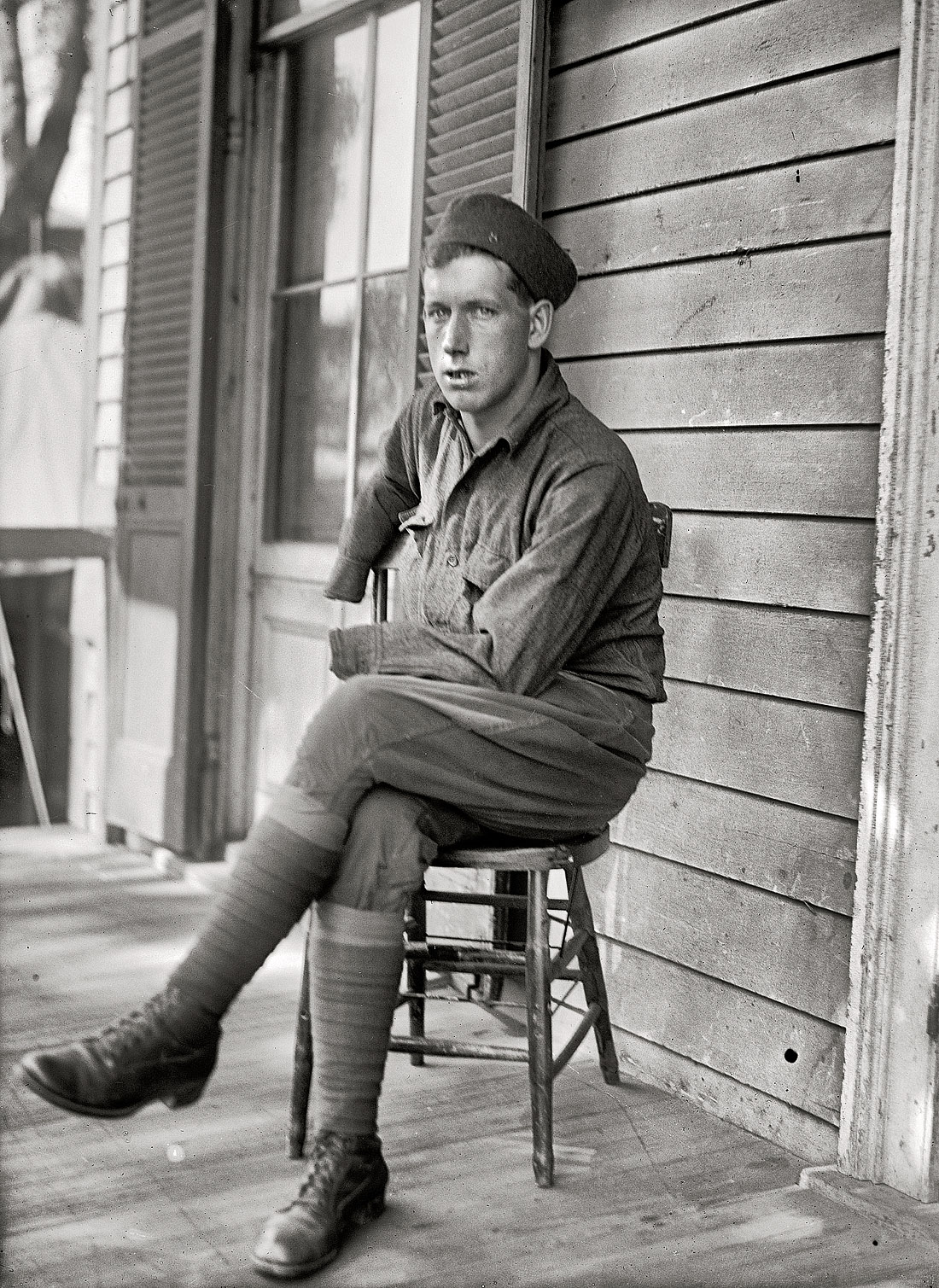"Walter Reed Hospital, 1918." Harris & Ewing glass negative. View full size.