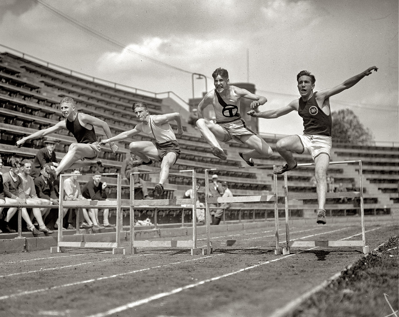 Washington, D.C. May 31, 1924. "High school track." National Photo Company Collection glass negative, Library of Congress. View full size.