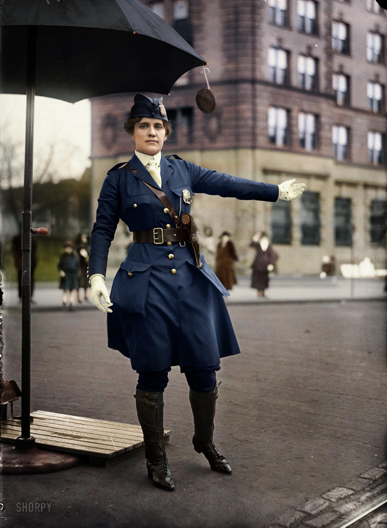 Colorized version of this Shorpy original. I was fascinated by this woman and tried to make this photo in color. I hope you enjoy.