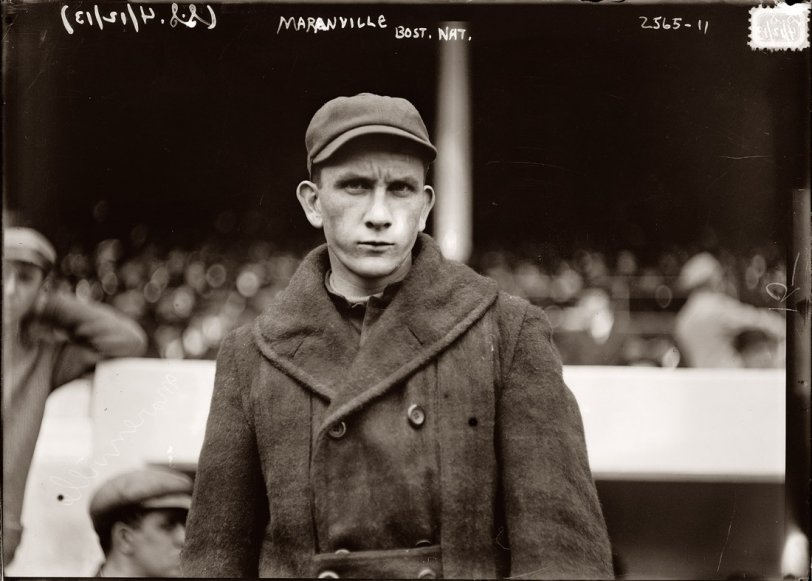 Boston Nationals shortstop Walter "Rabbit" Maranville, twenty-one years old. April 12, 1913. View full size. George Grantham Bain Collection.
