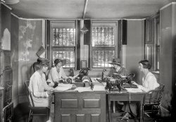 Washington, D.C., 1919. "Woman suffrage. National Woman's Party, interior." Harris & Ewing Collection glass negative. View full size.