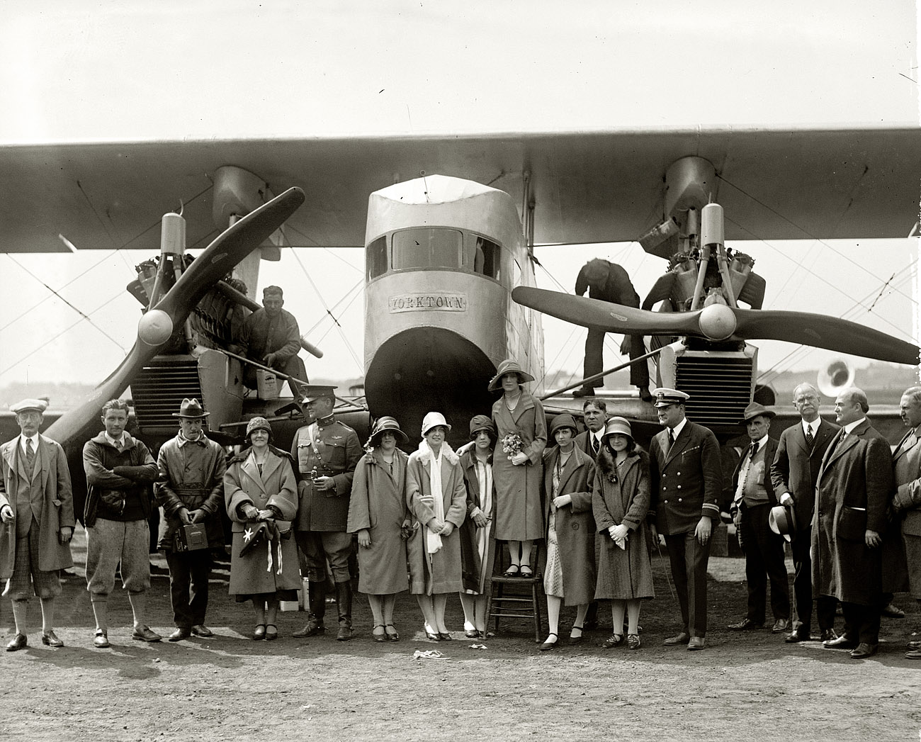 May 8, 1925. Washington, D.C. " 'Yorktown.' Christening of Sikorsky plane." View full size. National Photo Company Collection glass negative.
