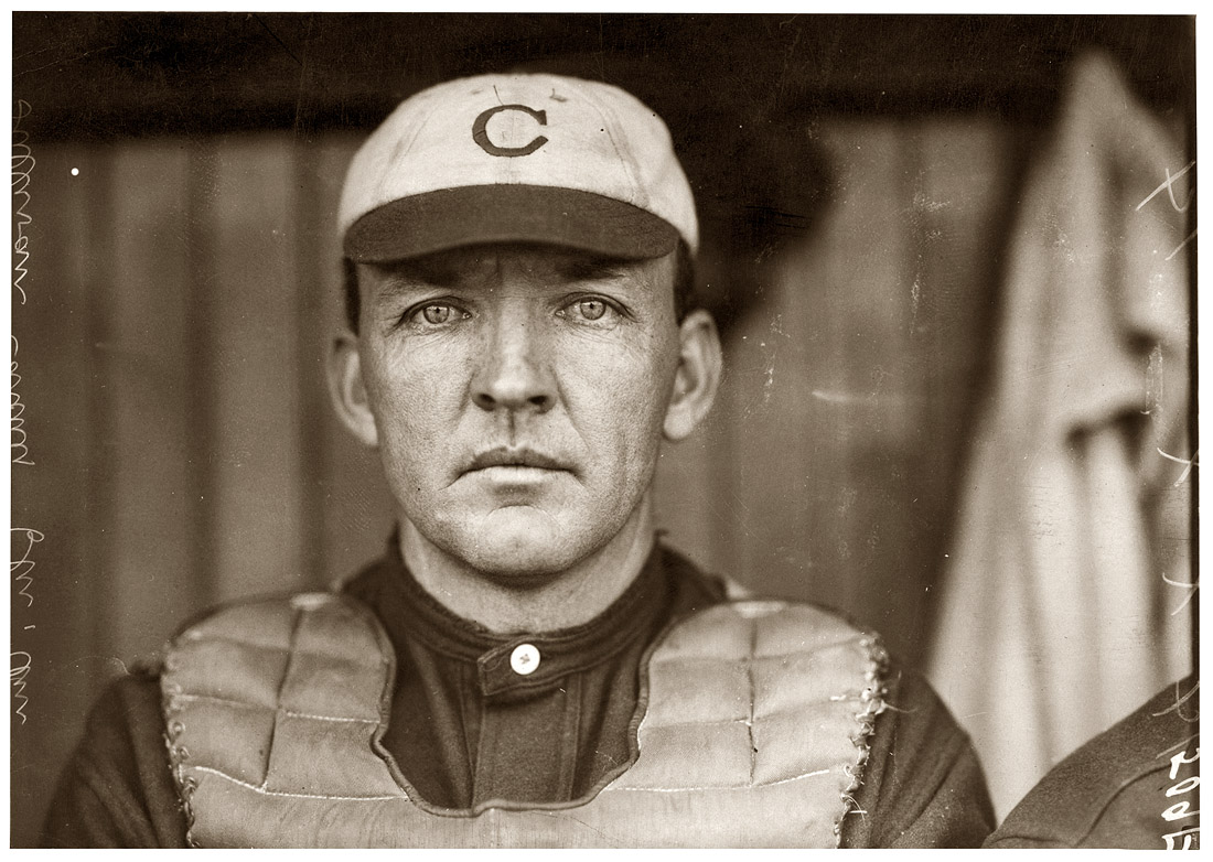Chicago White Sox catcher Billy Sullivan. May 13, 1911. View full size. Gelatin silver print by Paul Thompson.