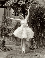June 18, 1925. "Miss Margaret Zolnay." Our second look at this beguiling ballerina. View full size. National Photo Company Collection glass negative.