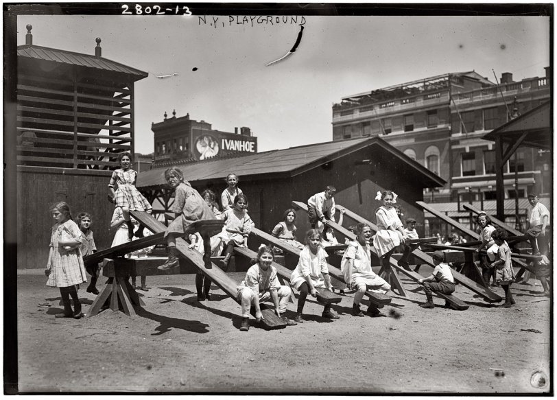 New York playground c. 1910. View full size. Geo. Grantham Bain collection.