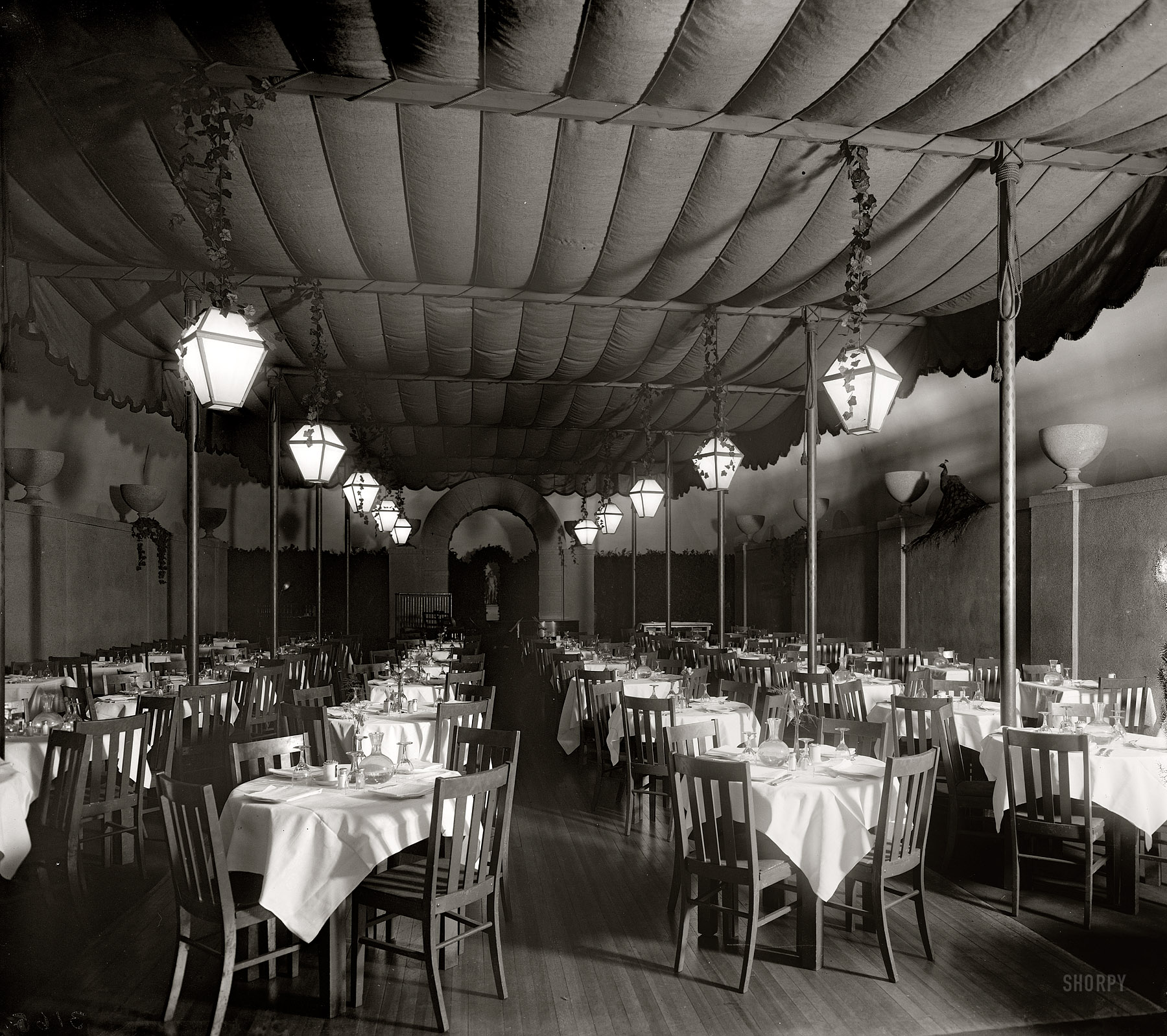 Washington, D.C., circa 1920. "Cafe St. Marks, Fifteenth Street." Special Grill Dinner, two dollars. Harris & Ewing Collection glass negative. View full size.