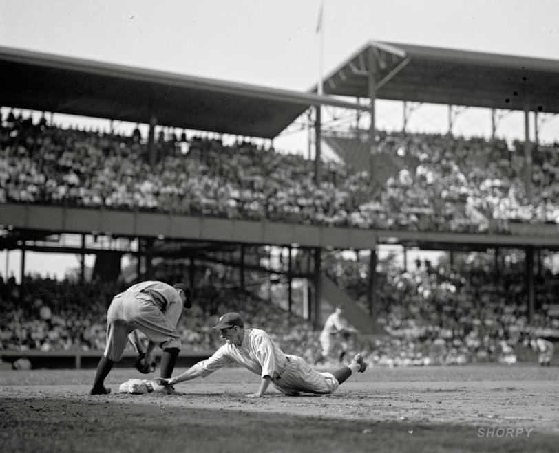 "Stanley Harris, Washington Nationals." Washington manager and second baseman Stanley "Bucky" Harris at Griffith Stadium in 1925. National Photo Company Collection glass negative. View full size.
